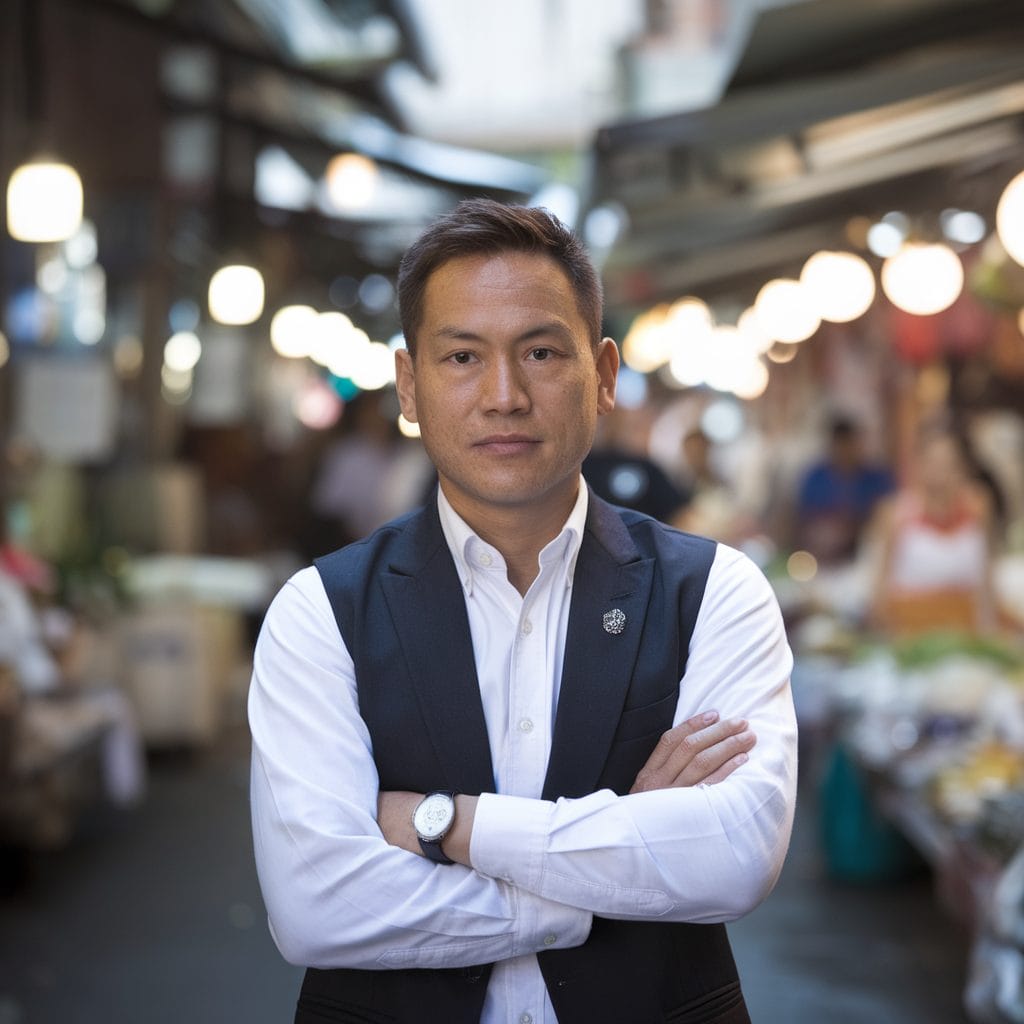 Mr. Aung Myo (ออง เมียว) พนักงานร้านอาหารในแม่สาย